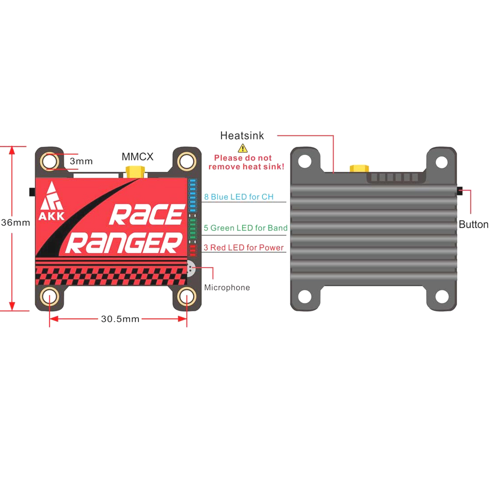 AKK 5.8G Long Range VTX FPV Tr - Drone Racing Vtx review and price